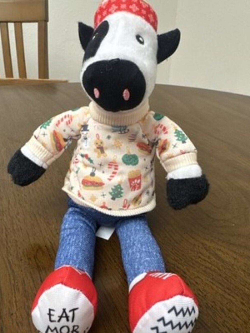 Chick-fil-A Christmas 2024 Plush Cow Doll Toy Chikin 7" LIMITED EDITION Holiday